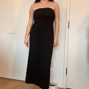 OAK + FORT - Black Tube Midi Dress (Size M -LIKE NEW)